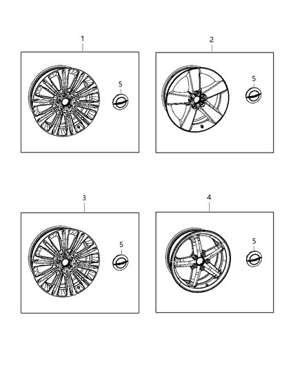 Wheel Kit Cast Aluminum Diagram for 82212330