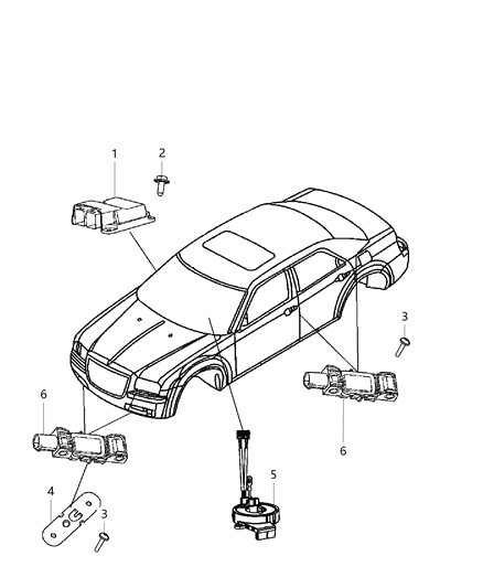 2006 Dodge Ram 2500 Module Steering Column Diagram for 5LB72LC5AF