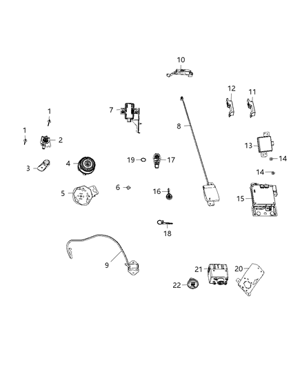 Receiver Wireless Ignition Node Diagram for 68257919AC