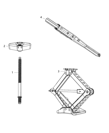 2012 Jeep Compass Jack Diagram for 5191333AE