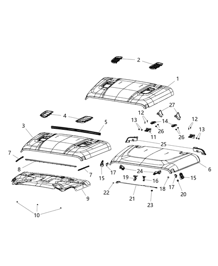 Nut M4 Diagram for 6512313AA
