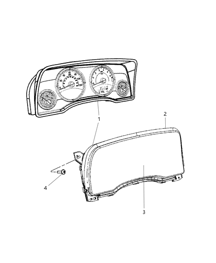 Cluster Instrument Panel Diagram for 68080407AD