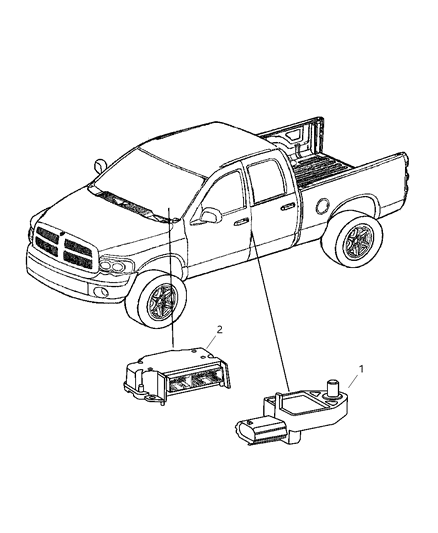 1997 Chrysler Concorde Module Occupant Restraint Diagram for 56043703AE