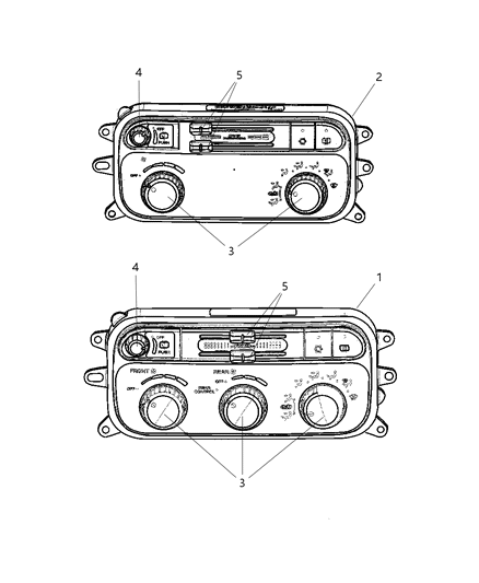Control A/C And Heater - Auxiliary Diagram for 55055904AA