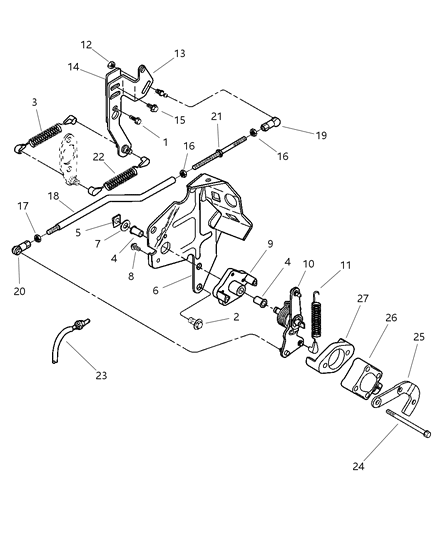 Clip, Cable To Selector Lever Pin Stud Diagram for 6501332