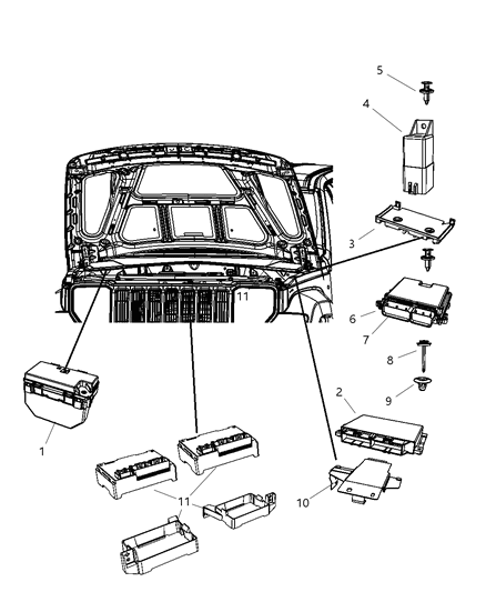 2014 Ram 2500 Module Transmission Control Diagram for 5150434AB