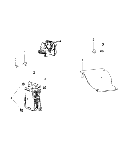 2016 Dodge Viper Module Air Bag Control Diagram for 68230542AB