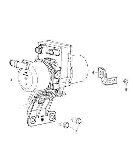 Bracket Power Steering Pump Diagram for 5154402AA