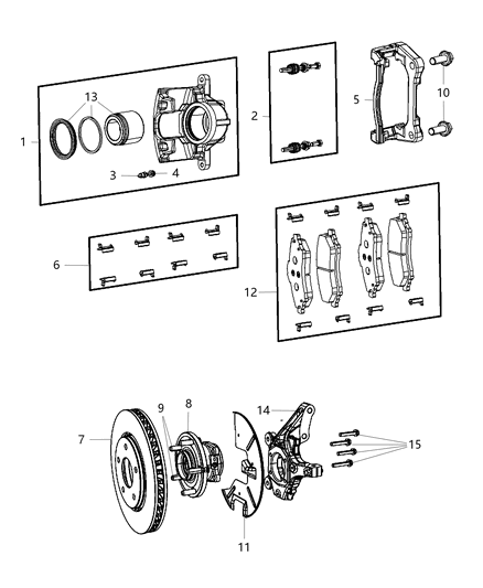 Rotor Brake Front Diagram for 4779783AA