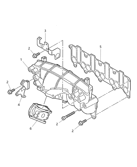 Manifold Intake Diagram for 68001461AA