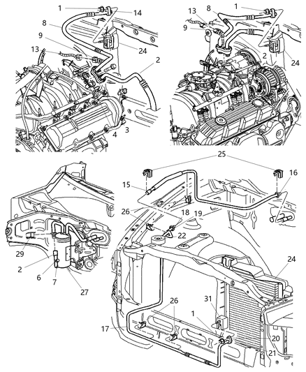 Line A/C Discharge Diagram for 55057006AB
