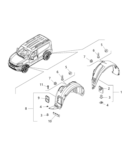 1986 Jeep Comanche Nut Hexagon Diagram for 6509692AA