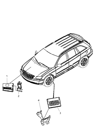 2008 Dodge Durango Module Powertrain Control Generic Diagram for 5150253AC