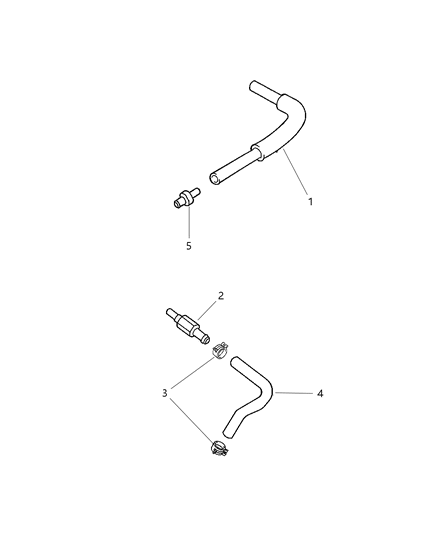 1998 Dodge Neon Hose Pollution Control Valve Diagram for 4667577