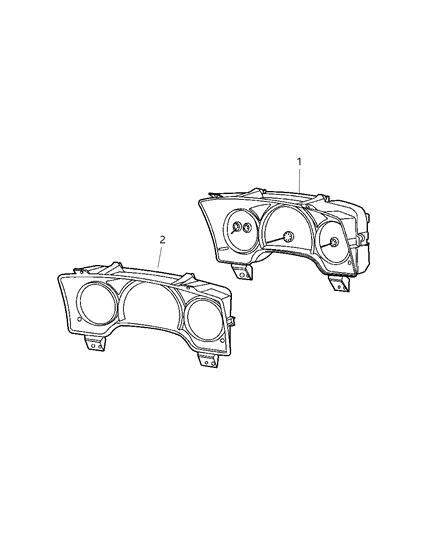 2001 Dodge Caravan Cluster Instrument Panel Diagram for 68039987AB