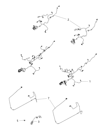Wiring Front Door Diagram for 52112647AD
