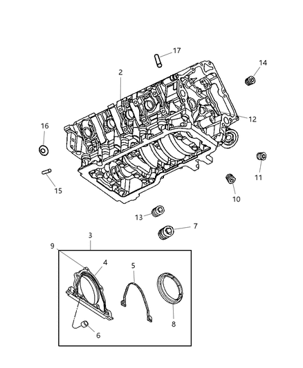 1989 Chrysler Fifth Avenue Engine Long Block Service Warning: Replace Intake Manifold. Diagram for 68266873AA