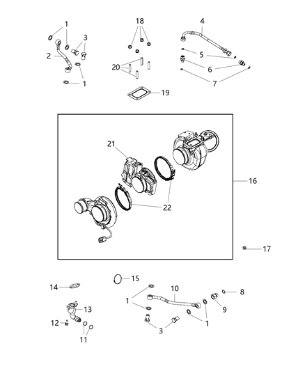 Turbocharger Diagram for 68048234AD