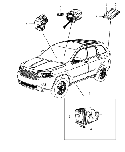 Module Steering Column Diagram for 1HE78DX9AE