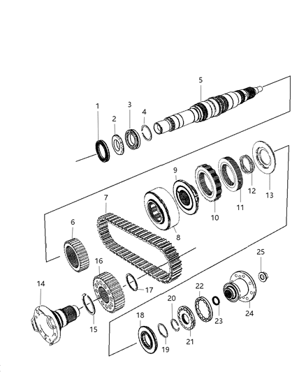 Pump Transfer Case Oil Diagram for 68023505AA