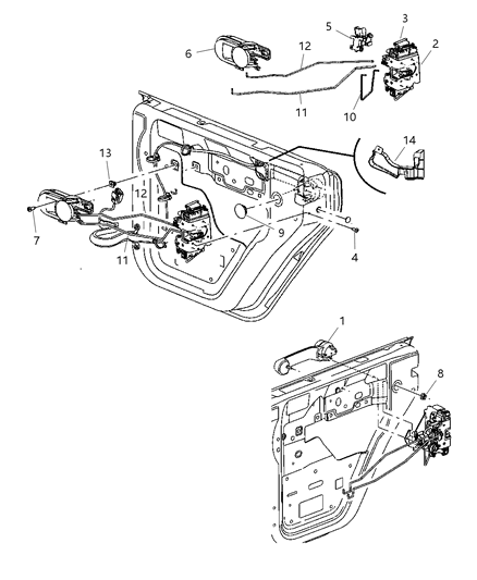 1984 Jeep J10 Latch Rear Door Diagram for 4589022AG