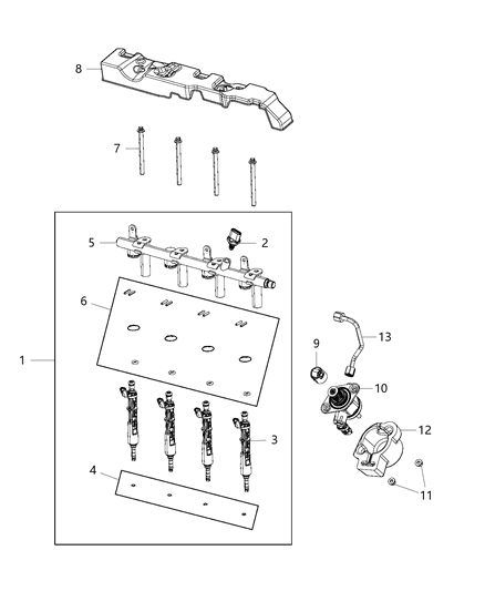 Bolt 6 Lobe External Head M8X1.25X93.70 Diagram for 6511832AA