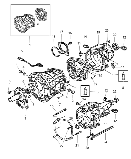 1993 Dodge Daytona Seal, Extension Housing, 2WD Diagram for 4636502