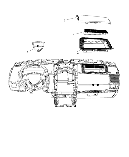 Air Bag Driver, Driver Side Diagram for ZM10XDVAG