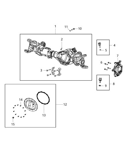 Plug Differential Cover Diagram for 68456965AA