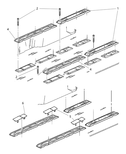 Cover Rear Floor Escutcheon Diagram for RR30ZJ8AA