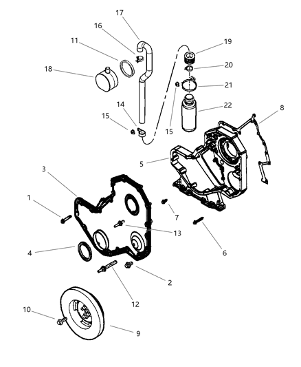1984 Chrysler E Class Hose Engine Vent Line Diagram for 5015076AA