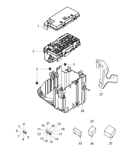 Relay Power Iso Supplier # 13742705 Diagram for 4671886AA