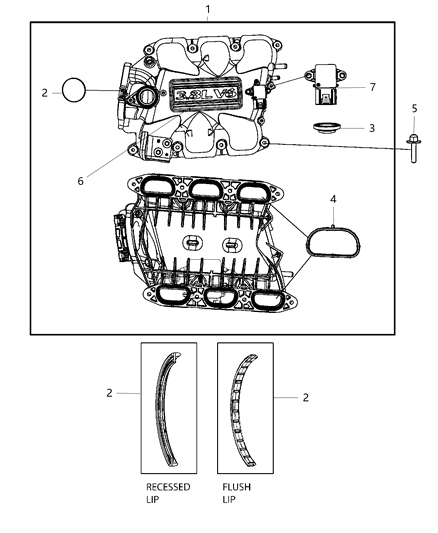 Intake Manifold Diagram for 4781577AM