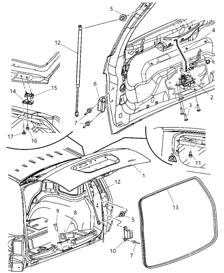 Panel Liftgate Diagram for 55362165AB
