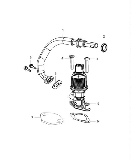 Valve EGR Diagram for 4593896AB