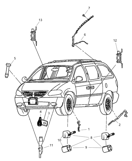 2014 Dodge Charger Sensor Anti-Lock Brakes Diagram for 4683471AE