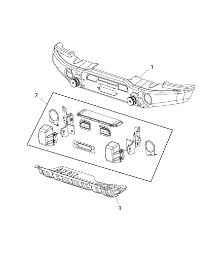 Bumper Front Diagram for 68159372AE