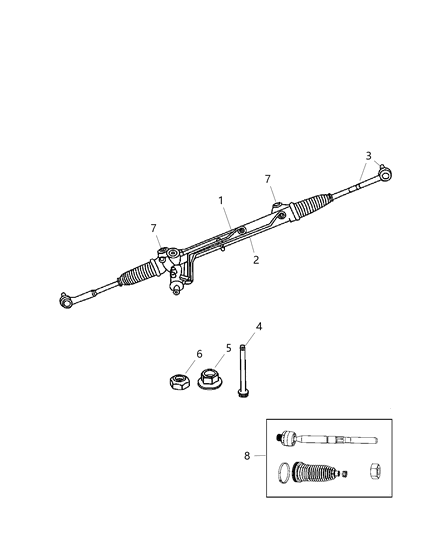 Gear Rack And Pinion Diagram for R2089292AE