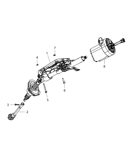 Coupling Steering Lower Diagram for 68083594AA