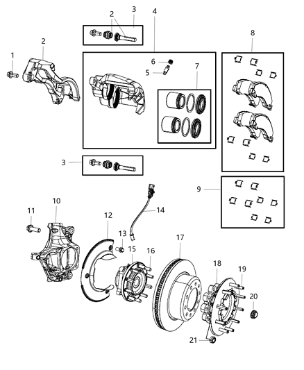 Bolt Torx Flange Head M14X1.50X39.00 Diagram for 68034513AA