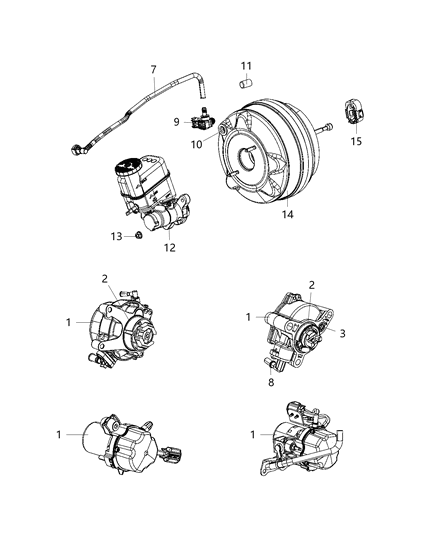 Vacuum Connector Diagram for 68526636AA