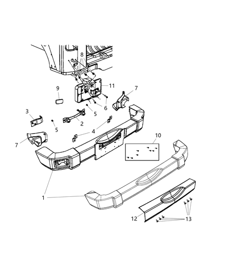 1984 Jeep J20 Applique Fascia Diagram for 1ML22CDMAA