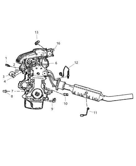 2002 Dodge Neon Sensor Package Camshaft Diagram for 4882850AC