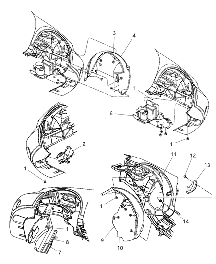 1992 Dodge Grand Caravan Screw Hexagon Flange Head Tapping M4.2X1.7X25 Guard Diagram for 6101960