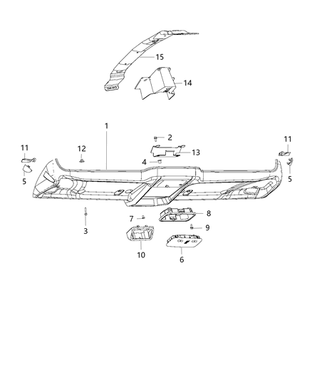 Lamp Dome Front Courtesy Light With Microphone Diagram for 5YC35LA6AA