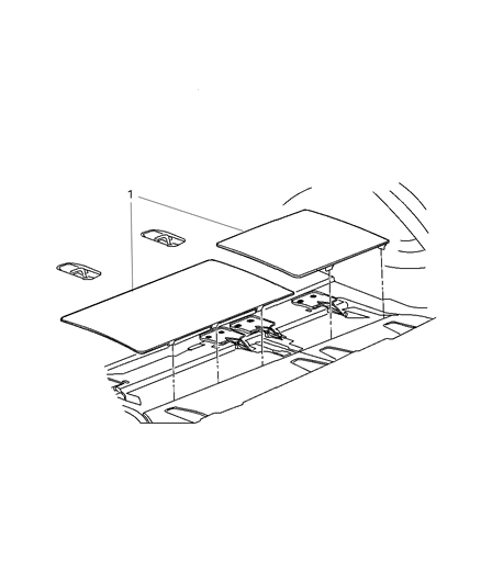 1992 Jeep Cherokee Panel Load Floor Diagram for 1FL68DX9AA