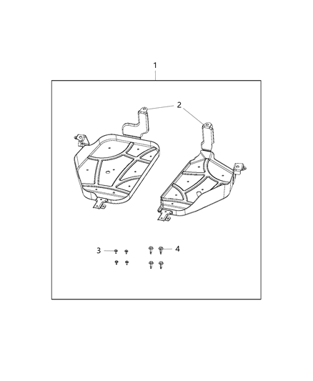 2015 Chrysler 300 Skid Plate Kit Fuel Tank Diagram for 82214106