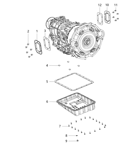 Bolt And Washer Hexagon Head Diagram for 68291734AA