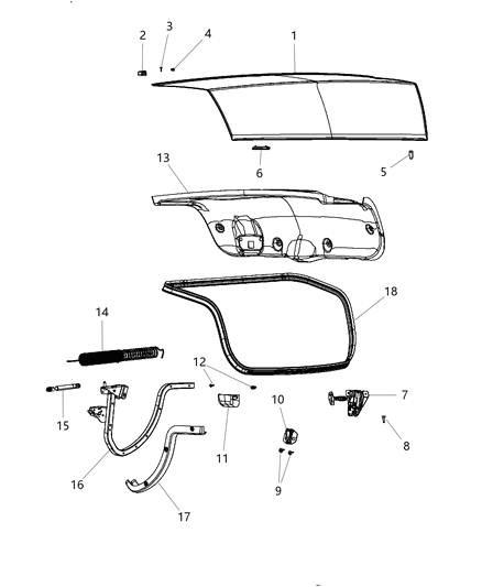 2003 Dodge Ram 2500 Latch Deck Lid Diagram for 4589217AC