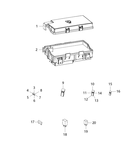 Holder Fuse Diagram for 68250494AA